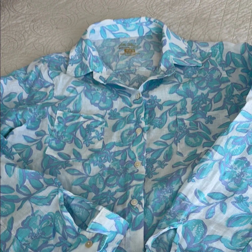 Lilly Pulitzer sea coast linen floral XXS - Picture 9 of 9